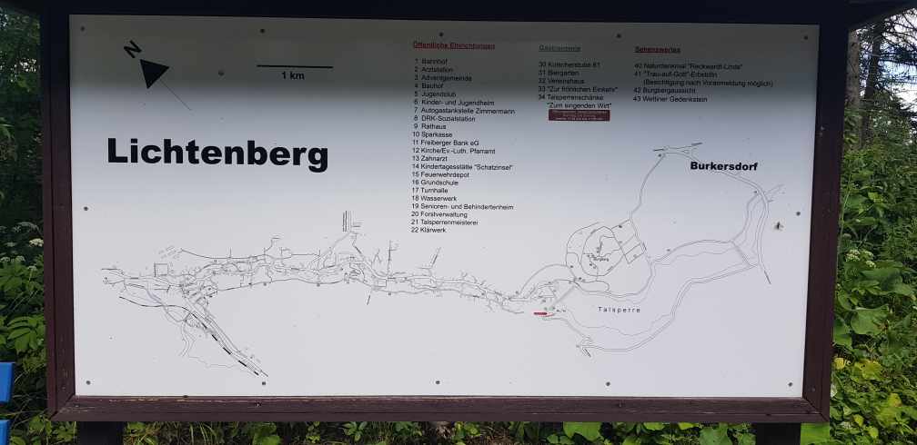 Wanderkarte Talsperre Lichtenberg