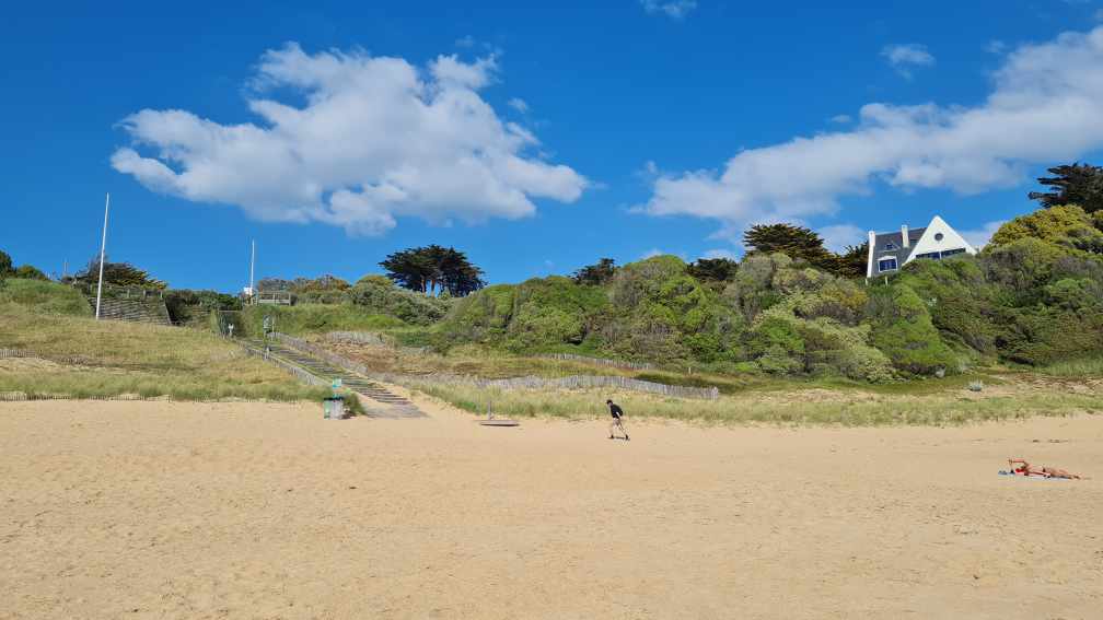 Strand am Wohnmobilstellplatz Plage des Jaunais