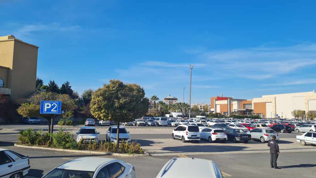 Blick auf den Stellplatz für Camper